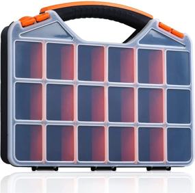 img 4 attached to 🔧 Andalus 18 Compartment Storage Box - Small Parts Organizer for Hardware - Durable Plastic Construction - Ideal for Screws, Nuts, and Bolts - Dimensions: 12.75" x 10" x 1.75
