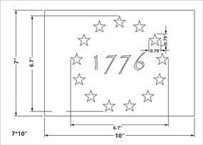 img 3 attached to Шаблон OBUY 13 звезд 1776 - Идеально подходит для дерева, стен, ткани, аэрографии и других видов рекламы - Повторно используемый шаблон из милара размером 7x10 дюймов.