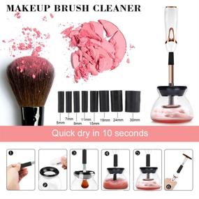 img 1 attached to Electric Makeup Brush Cleaner & Dryer Machine with Soft Beauty Blender Sponges - Best Professional Makeup Brush Cleaning Tool for Liquid, Cream, Powder (White)