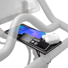 img 4 attached to 📱 SureMountPro WF Sports Phone Holder System, Top-Quality Peloton Bike Accessories, Large Cell Phone Mount Tray for Peloton Bike and Bike+ Plus