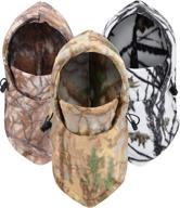 🧣 stay warm and protected: 3 pieces camouflage balaclava hats for outdoor sports logo