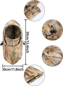 img 3 attached to 🧣 Stay Warm and Protected: 3 Pieces Camouflage Balaclava Hats for Outdoor Sports