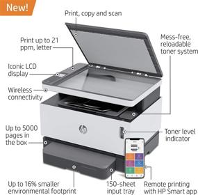 img 3 attached to 🖨️ HP Neverstop 1202w: All-in-One Cartridge-Free Mono Laser Printer with Wireless Connectivity - Includes 5,000 Pages of Toner (5HG92A)