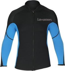 img 3 attached to 🏊 Lemorecn Men's 2mm Wetsuit Jacket: Long Sleeve Neoprene Top for Water Sports