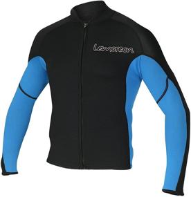 img 4 attached to 🏊 Lemorecn Men's 2mm Wetsuit Jacket: Long Sleeve Neoprene Top for Water Sports