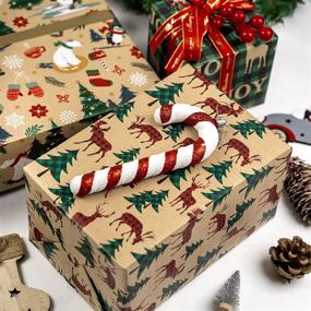 img 1 attached to Бумага для упаковки подарков RUSPEPA на Рождество - 3 рулона по 17 дюймов x 10 футов с ярлыками и джутовой нитью.