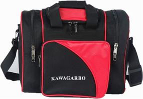 img 4 attached to 🎳 Kawagarbo Single Ball Bowling Bag - Padded Single Ball Tote Bag with Shoe Compartment - Accommodates Mens Size 14 Shoes