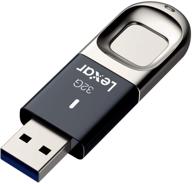 💾 lexar 32gbnl jumpdrive f35 usb 3.0 flash drive with fingerprint security, black/silver logo