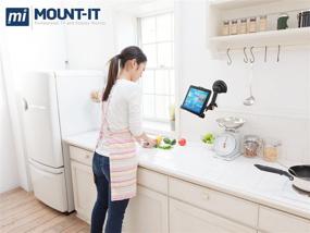 img 2 attached to 📱 Mount-It! Universal Tablet Wall Mount: Securely Hold Your iPad, Galaxy Tab, Fire, and More with this Kitchen Tablet Wall Mount and Stand (MI-1401)