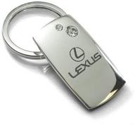 classic charm: 🔑 lexus chrome quadrilateral key chain logo