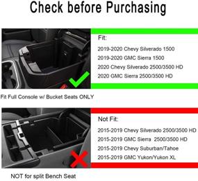 img 2 attached to Techouter Console Organizer Tray for 2019 Chevy Silverado 1500 & GMC Sierra 1500 - Full Center Console Models Only | GM Vehicles Accessories 84106530 - Armrest Box Secondary Storage Solution