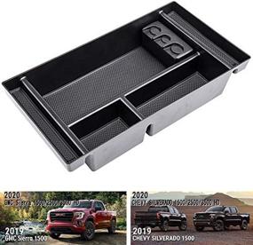 img 4 attached to Techouter Console Organizer Tray for 2019 Chevy Silverado 1500 & GMC Sierra 1500 - Full Center Console Models Only | GM Vehicles Accessories 84106530 - Armrest Box Secondary Storage Solution