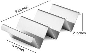 img 3 attached to 🌮 ARTTHOME Taco Holders 4 Packs - Stainless Steel Tray Style: Oven, Dishwasher, and Grill Safe