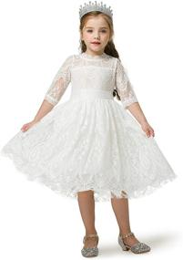 img 3 attached to 👸 NNJXD Princess Bridesmaid Wedding Pageant Girls' Dresses and Clothing