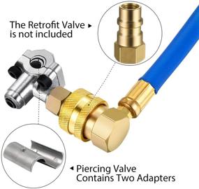 img 2 attached to 🔧 BPV31 Bullet Piercing Tap Valve Kit with U-Charging Hose and Gauge for Refrigerant Can - R134a to R12/R22 Port AC 1/2 Replacement – Includes 3 Pieces for AP4502525, BPV31D, GPV14, GPV31, GPV38, GPV56, MPV31