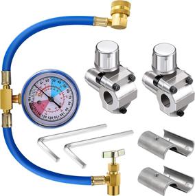 img 4 attached to 🔧 BPV31 Bullet Piercing Tap Valve Kit with U-Charging Hose and Gauge for Refrigerant Can - R134a to R12/R22 Port AC 1/2 Replacement – Includes 3 Pieces for AP4502525, BPV31D, GPV14, GPV31, GPV38, GPV56, MPV31