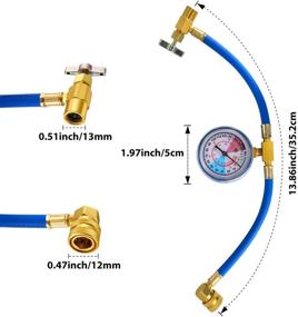 img 3 attached to 🔧 BPV31 Bullet Piercing Tap Valve Kit with U-Charging Hose and Gauge for Refrigerant Can - R134a to R12/R22 Port AC 1/2 Replacement – Includes 3 Pieces for AP4502525, BPV31D, GPV14, GPV31, GPV38, GPV56, MPV31