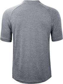 img 2 attached to 🏋️ Stay Ahead of the Game with TAPULCO Collarless Performance Athletic Geometric Men's Clothing and Shirts