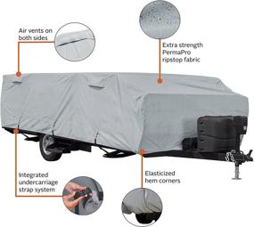 img 2 attached to 🏕️ Classic Accessories OverDrive PermaPRO Folding Camping Trailer Cover, Fits 14-16ft Long Trailers