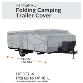 img 3 attached to 🏕️ Classic Accessories OverDrive PermaPRO Folding Camping Trailer Cover, Fits 14-16ft Long Trailers