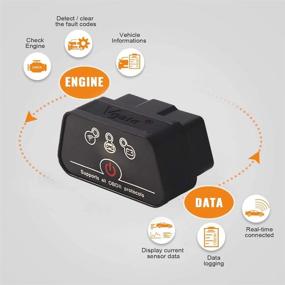 img 2 attached to Vgate iCar2 OBD2 сканер Wi-Fi адаптер - диагностическое устройство для света указателя неисправности двигателя для iOS и Android Auto Sleep (черный)