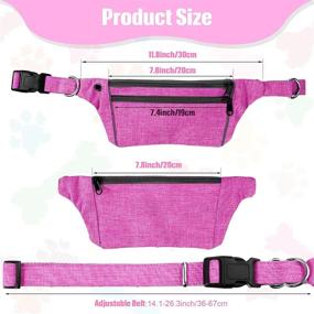 img 3 attached to 🐶 Netaavn Lightweight Dog Treat Bag - Adjustable Fanny Pack for Training, Running, Walking, Jogging, Hiking - Pet Treat Waist Belt with Reflective Design