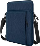 📱 timovo 13.3 inch tablet sleeve case - compatible with ipad pro 12.9 2020/2021, macbook air 13 inch, macbook pro 13, galaxy tab s7 plus, surface pro x/7/6/5/4/3 - shoulder bag with pockets - indigo logo