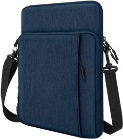 img 4 attached to 📱 TiMOVO 13.3 Inch Tablet Sleeve Case - Compatible with iPad Pro 12.9 2020/2021, MacBook Air 13 Inch, MacBook Pro 13, Galaxy Tab S7 Plus, Surface Pro X/7/6/5/4/3 - Shoulder Bag with Pockets - Indigo