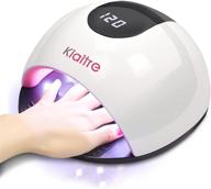 💅 kiaitre dual-light source uv led nail lamp with 4 timers and memorial function, auto-sensing nail dryer curing lamp for manicure, pedicure, and nail art logo