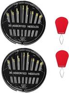 🪡 assorted threaders sewing needles - premium quality 60 count logo