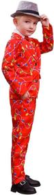 img 4 attached to 🎅 Funnycokid Christmas Blazer Costumes Dresswear: Festive Boys' Clothing