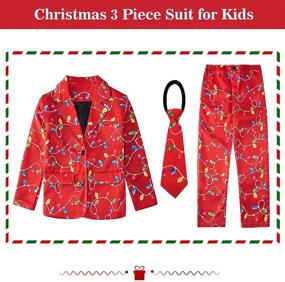 img 3 attached to 🎅 Funnycokid Christmas Blazer Costumes Dresswear: Festive Boys' Clothing