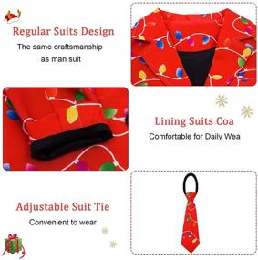 img 1 attached to 🎅 Funnycokid Christmas Blazer Costumes Dresswear: Festive Boys' Clothing