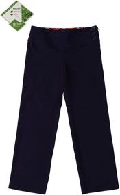 img 2 attached to Durable Girls' School Uniforms: Bienzoe's Adjustable Clothing, Pants & Capris