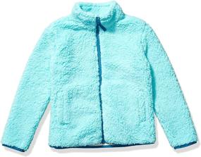 img 1 attached to Cozy and Stylish: Amazon Essentials Girls' Sherpa Fleece Full-Zip Jacket