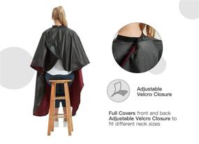 img 3 attached to Versatile Styling Chemical Hair Cutting Cape: Salon Barber Stylist Waterproof Clients Gown Smock Capes for Coloring Shampoo