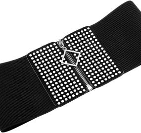 img 1 attached to Elastic Stretch Waistband Women's Belt Accessory by CHIC DIARY