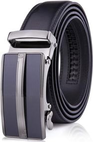 img 4 attached to Leather Ratchet Belts Men Automatic Men's Accessories in Belts