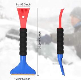 img 3 attached to 🧊 The Ultimate Double Ended Ice Scraper: Heavy Duty Snow, Frost, and Brass Shovel Scraper with Ergonomic Foam Grip for Cars, Trucks, SUVs, Household