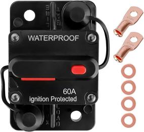 img 4 attached to Linkstyle 60A Circuit Breaker, Manual Reset Fuse Breaker for 12V-48V DC Power Protection in Marine, Car, Trolling Motors, ATV, Home, Automotive, RV (60A)