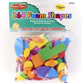 img 1 attached to 🎨 Enhance Your Artistic Creations with Creative Arts Foam Shapes, Assorted Colors - 264 Pieces/Bag (70526)