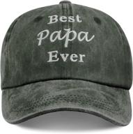 🧢 washed cotton trucker adjustable baseball hat with embroidery - perfect birthday gift for men, father, dad, papa логотип