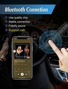 img 2 attached to 🚗 Enhanced Car Cassette Audio Receiver: Bluetooth Adapter for Hands-Free Calls, Song Control, Volume Adjustment | White