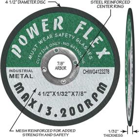 img 3 attached to 10 Pack of 4 1/2 Inch x 1/32 Inch x 7/8 Inch Cut Off Wheels - Ideal for Precise Cutting of Ferrous Metals and Steel