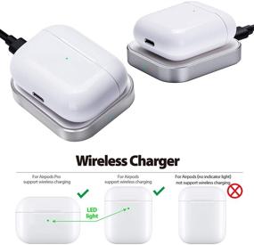 img 3 attached to 🔋 FutureCharger Airpods Pro Charger: Efficient Wireless Charging Station for Apple Airpods/Airpods Pro (Silver+White)