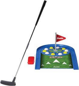 img 4 attached to 🏌️ Franklin Sports Mini Putt Golf Game for Kids - Spin and Putt Electronic Putting Game - Indoor Mini Golf Set for Kids + Toddlers - Putter and Balls Included