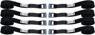 🌲 kje lashing straps with saw tooth 1-inch x 12-feet - pack of 8, cargo tie-down straps with padded cam lock buckle, 600 lbs capacity, 1-inch x 12 feet, 8 piece set logo