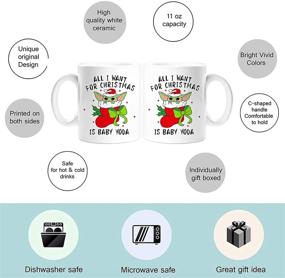 img 3 attached to 🎄 The Child Christmas Coffee Mug - Festive 11oz Grogu Stocking Cocoa Cup for Kids & Women