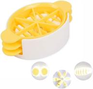 🥚 premium egg slicer and cutter for hard boiled eggs - sturdy abs body, non-slip feet, dishwasher safe, in vibrant yellow logo