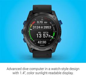 img 1 attached to 🤿 Garmin Descent Mk2i/Descent T1 Набор: компактный дайв-компьютер с интеграцией воздуха и мультиспортивной тренировкой - титаново-серый/черный ремешок.